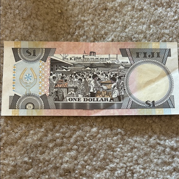 Fiji One Dollar Note - Picture 2 of 2